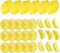 30 PCS Fake Lemons - 3 Sizes of Artificial Simulation Lemons, Realistic Lifelike Faux Lemons Slices Blocks for Tiered Tray Kitchen Table Fake Fruit Birthday Wedding Party Decoration